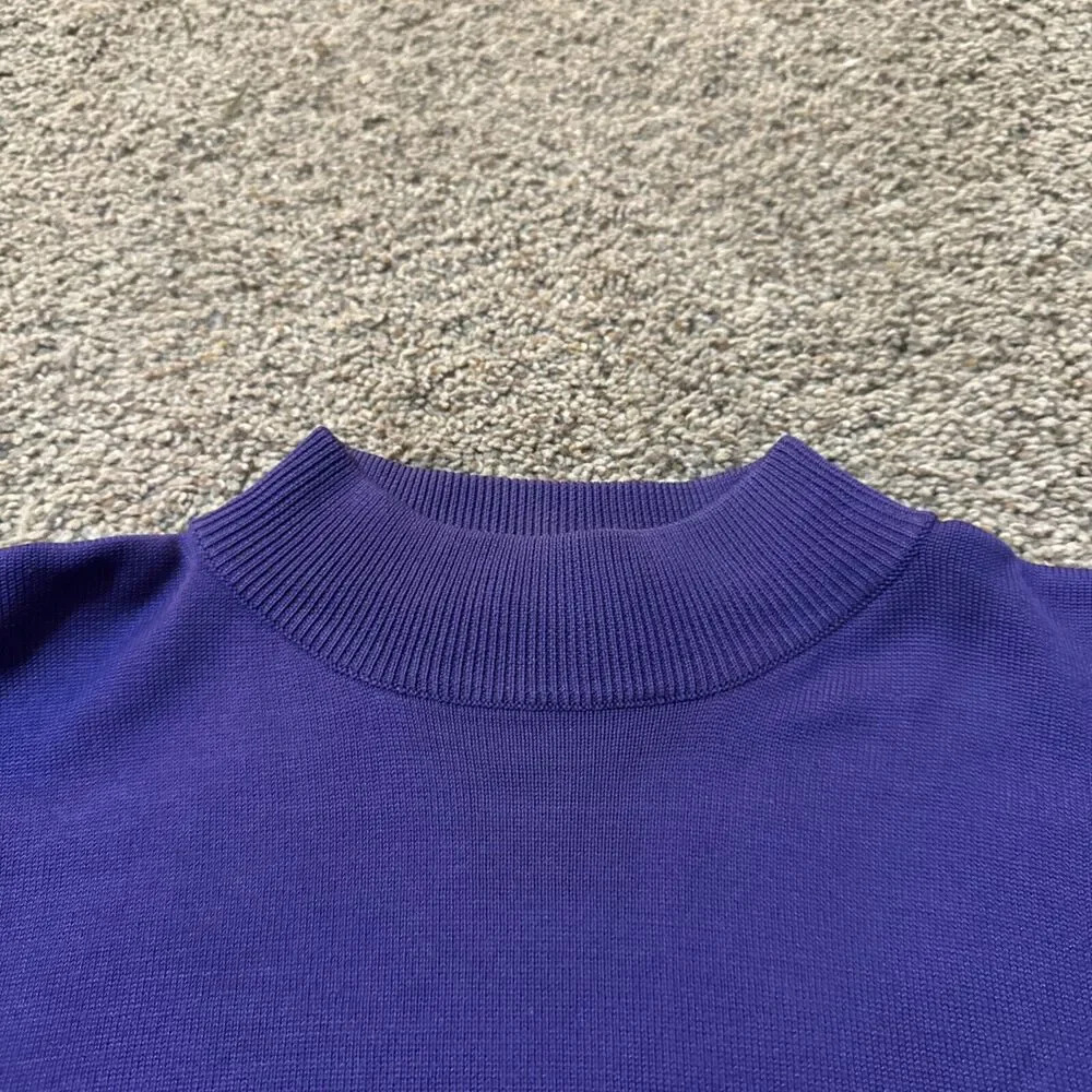 Vintage Kevo 3 Ply Silk Womens Size Medium Long Sleeve Mock Neck Sweater Top - Picture 4 of 11